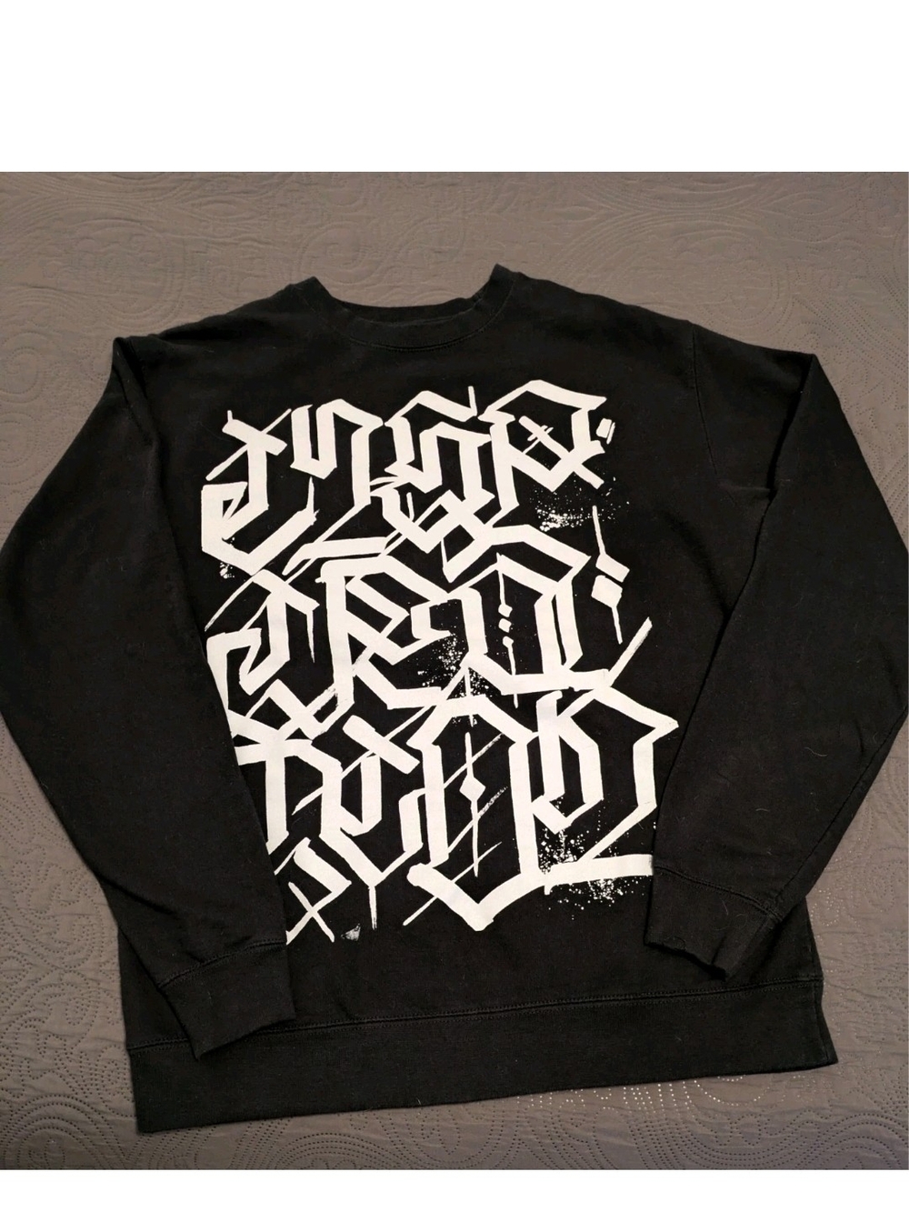 Letters To Live By Graphic Sweatshirt Pullover Graffiti Art Big Sleep Streetwear